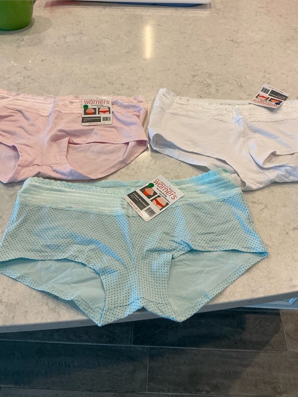 Warner' boy shorts Panty Trio - 2  large 1 x large